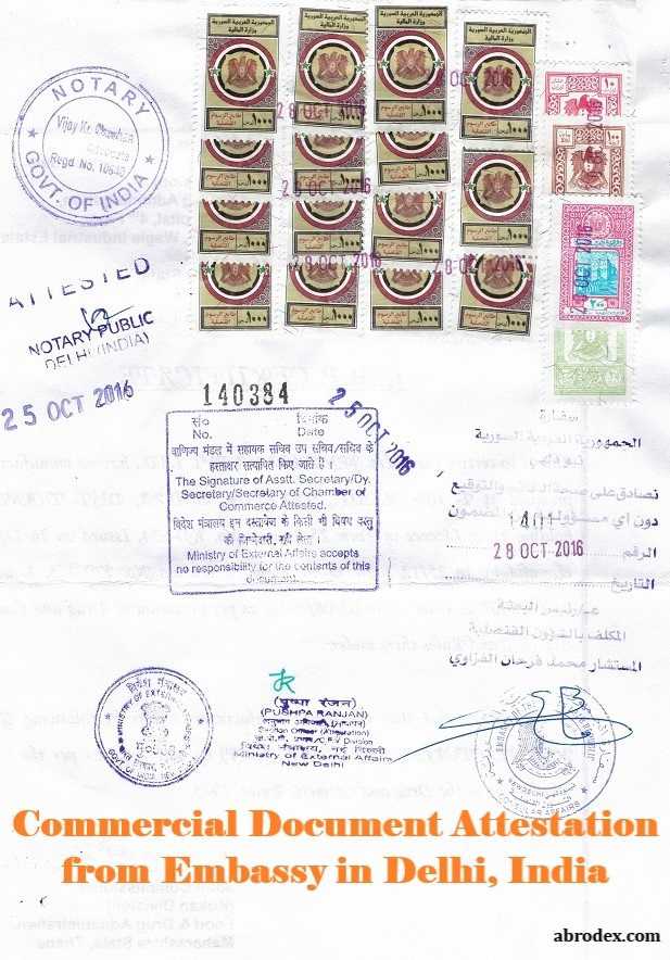 Oman Embassy Legalization in Delhi, India