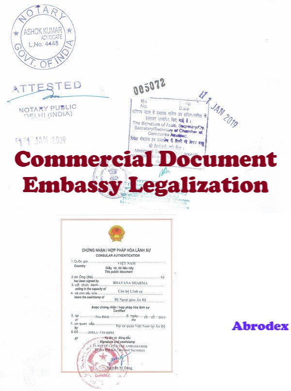 Commercial Document Legalization in Delhi India